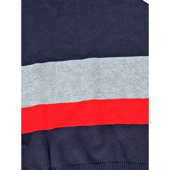 NWT Harper Canyon Girls Navy Red Silver Metallic Knit Sweater Size Small 7/8 - Picture 5 of 8